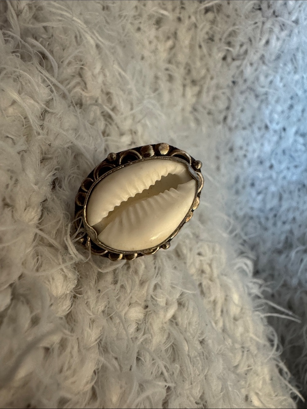 Handmade Cowrie Shell Statement Ring